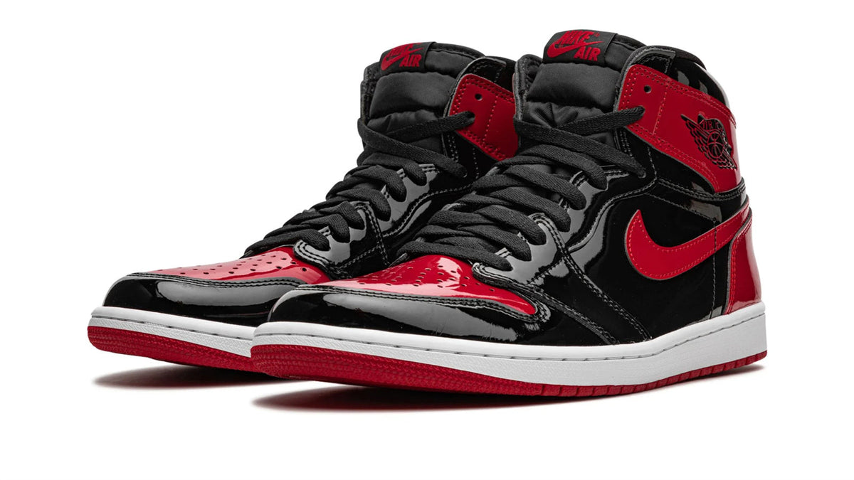 Air Jordan 1 Retro High OG Patent Bred - Iconic Red & Black Leather Sneaker