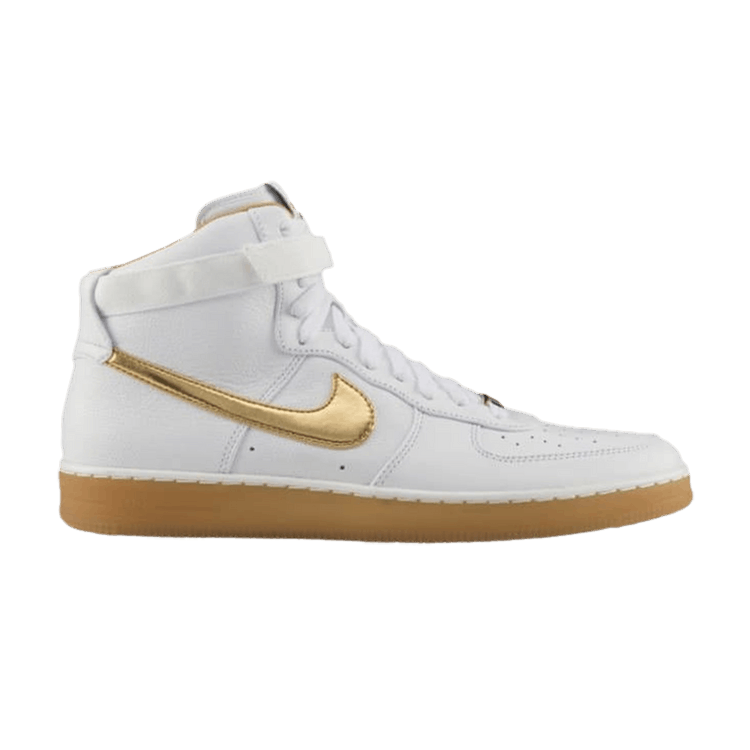 Nike Air Force 1 Downtown High Premium 'White Metallic Gold'