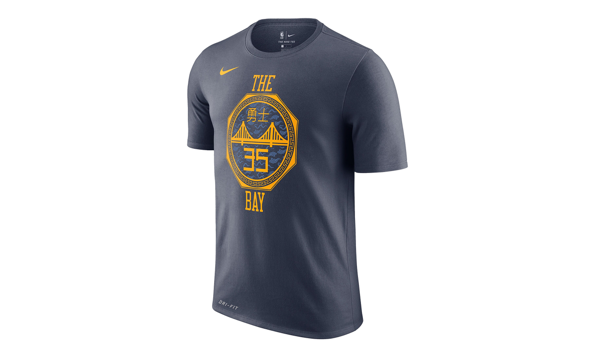 Nike NBA GSW Tee "Grey-"The Bay" Name and Number Durant" 9Z2B7BAWZWARKD DURANT