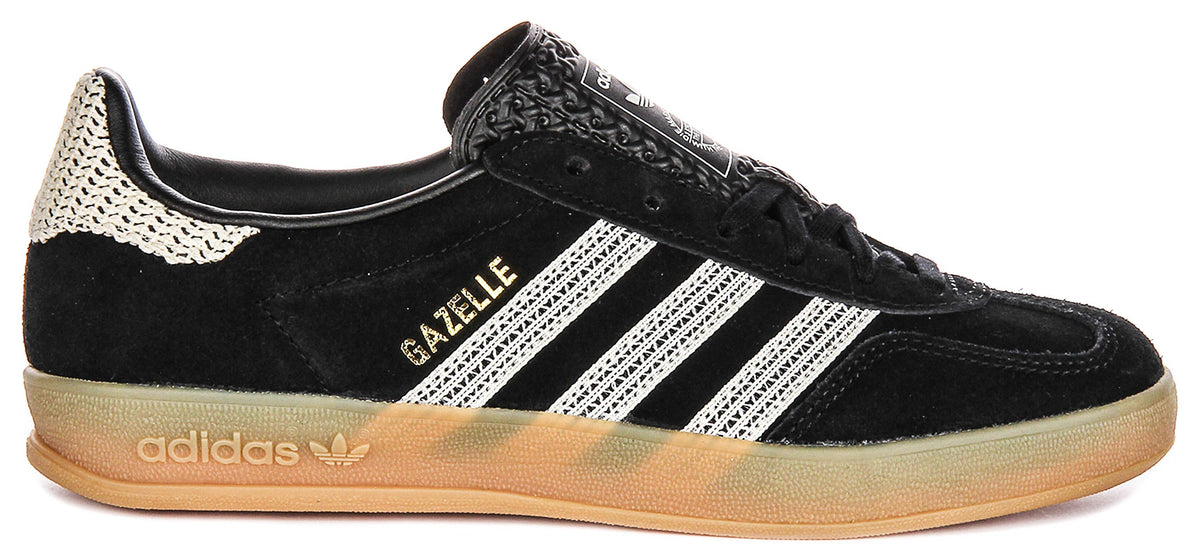 Adidas Gazelle Indoor In Black White For Women