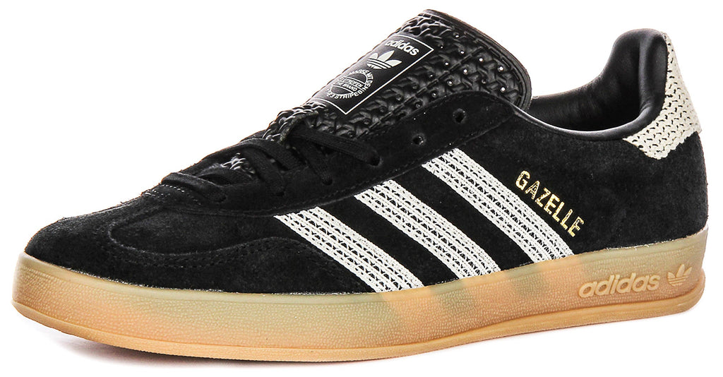 Adidas Gazelle Indoor In Black White For Women
