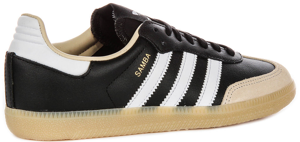 Adidas Samba OG J In Black White For Youth