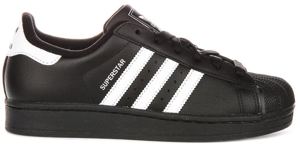 Adidas Superstar II In Black White For Youth