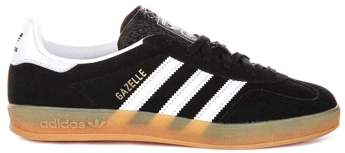 Adidas Gazelle Indoor In Black White For Youth