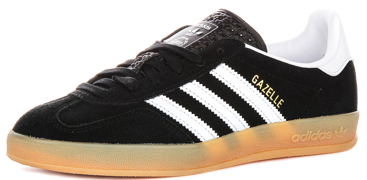 Adidas Gazelle Indoor In Black White For Youth