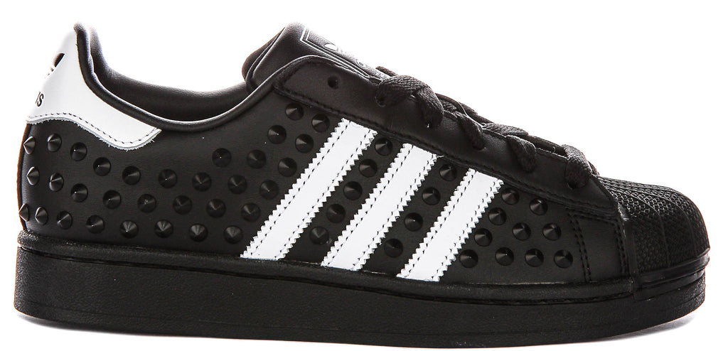Adidas Superstar II Studs In Black White For Women