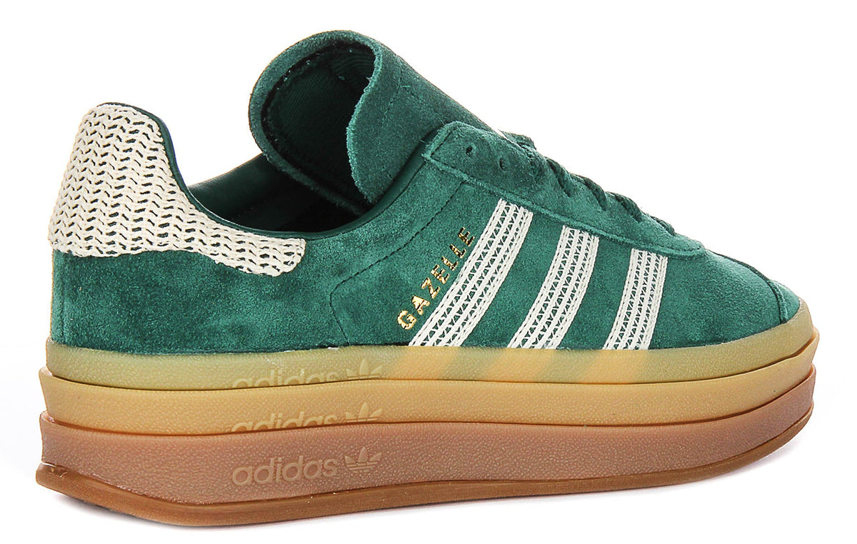 Adidas Gazelle Bold W In Green Gold For Women