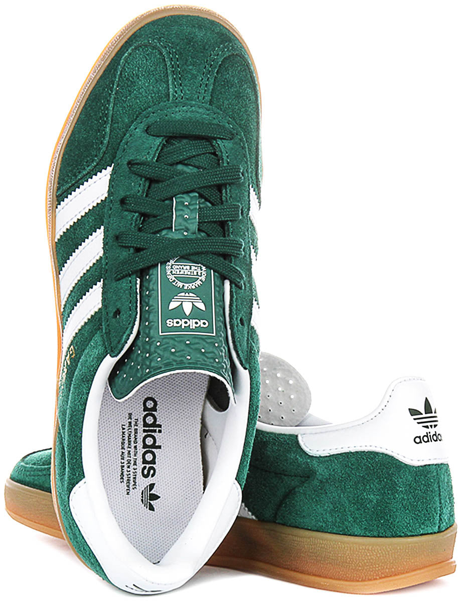 Adidas Gazelle Indoor In Green For Youth
