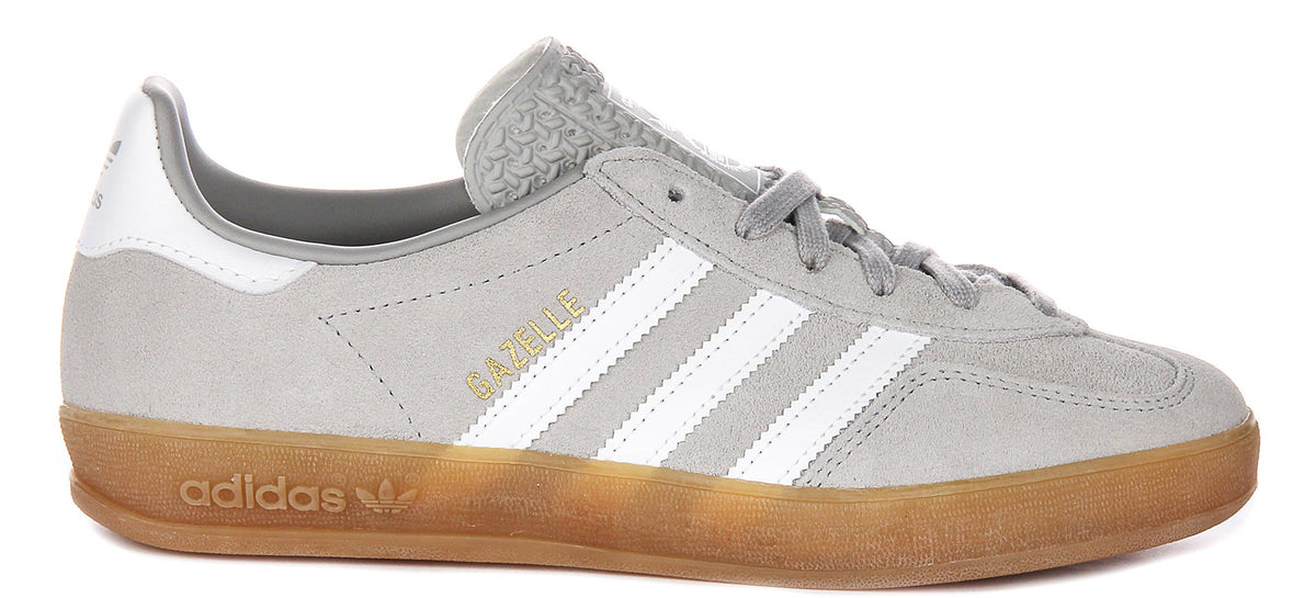 Adidas Gazelle Indoor In Grey White For Men