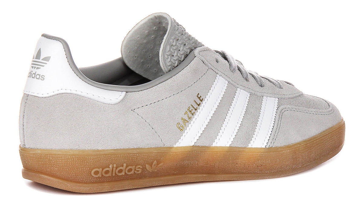 Adidas Gazelle Indoor In Grey White For Men
