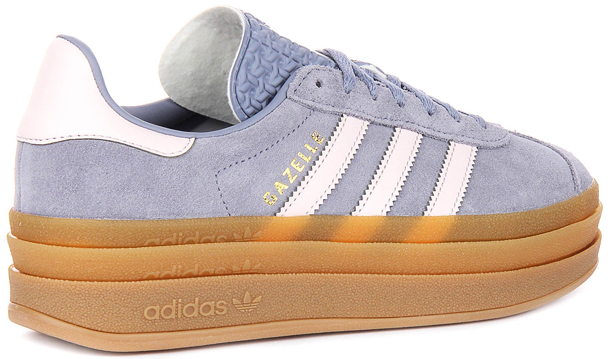 Adidas Gazelle Bold J In Grey Pink For Youth