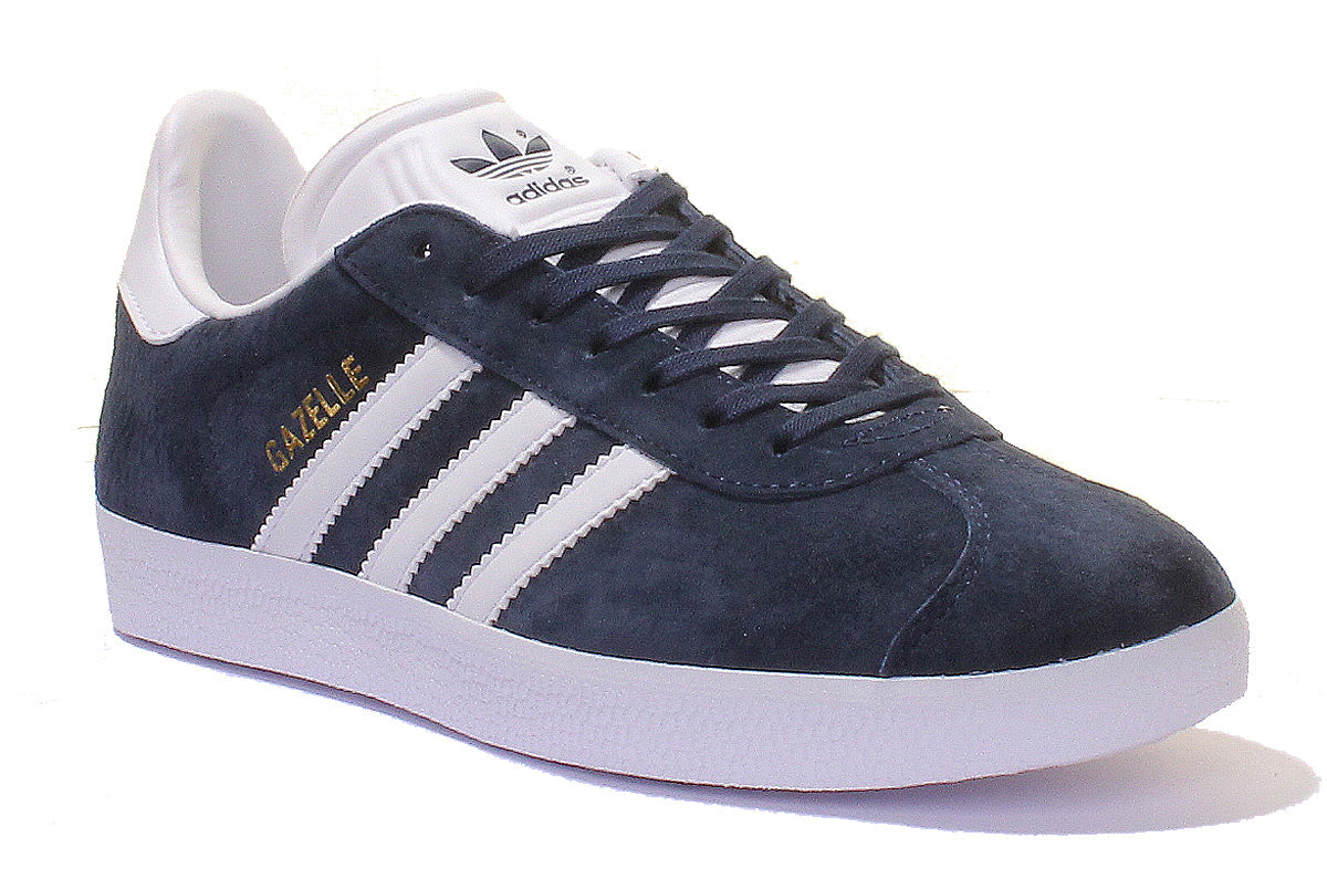 Adidas Gazelle Suede Trainers In Navy White