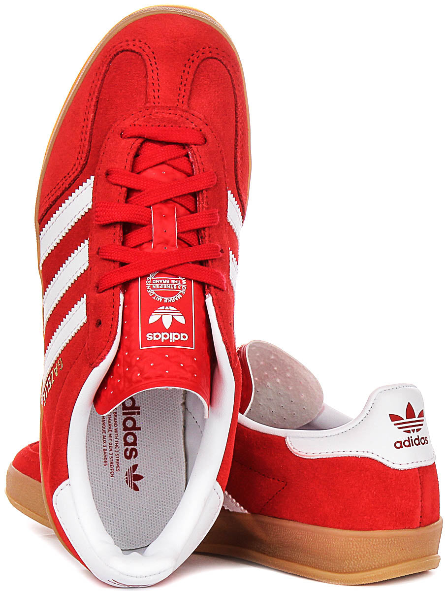 Adidas Gazelle Indoor In Red White For Youth