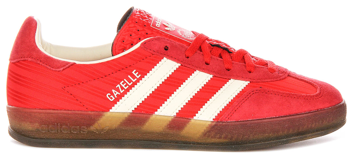 Adidas Gazelle Indoor In Red White For Women