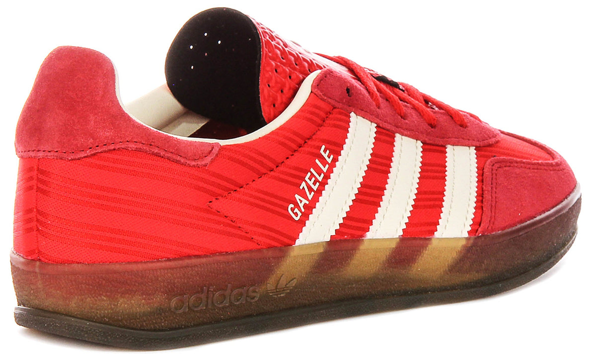Adidas Gazelle Indoor In Red White For Women