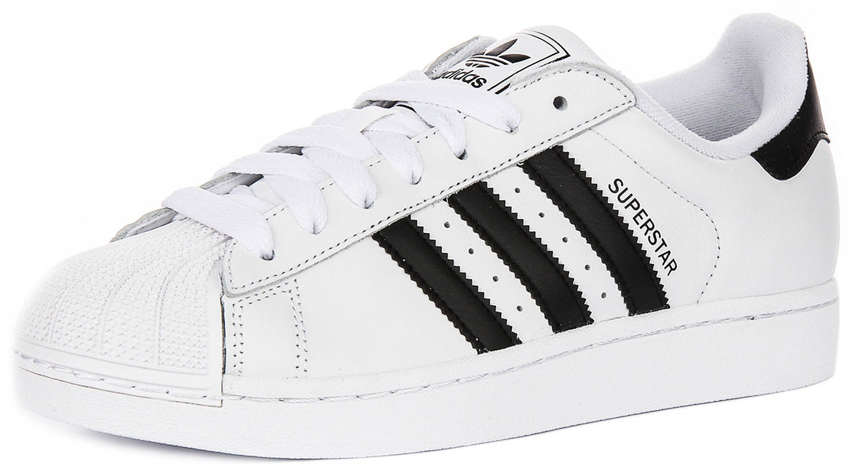 Adidas Superstar II In White Black
