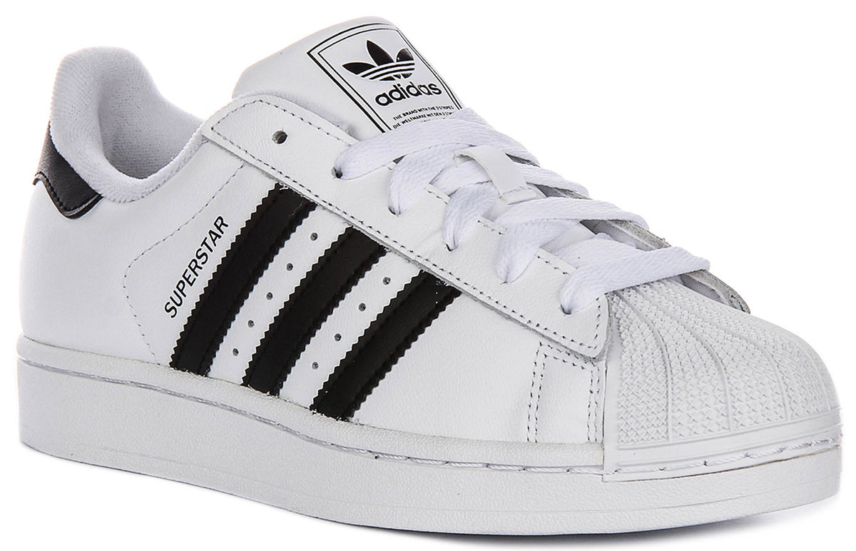 Adidas Superstar II In White Black For Youth