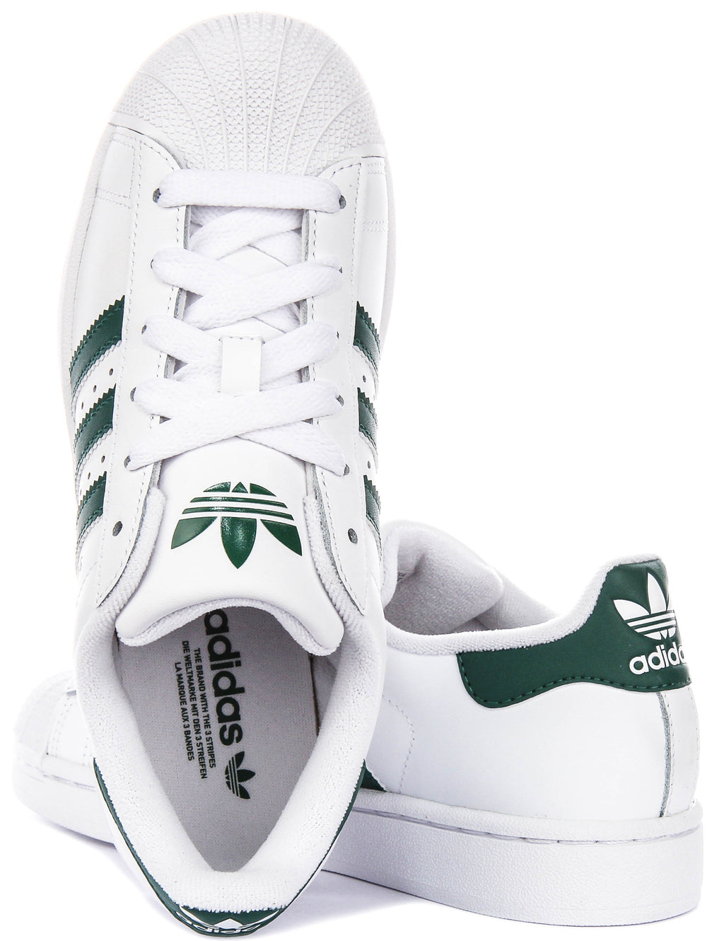 Adidas Superstar II J In White Green For Youth