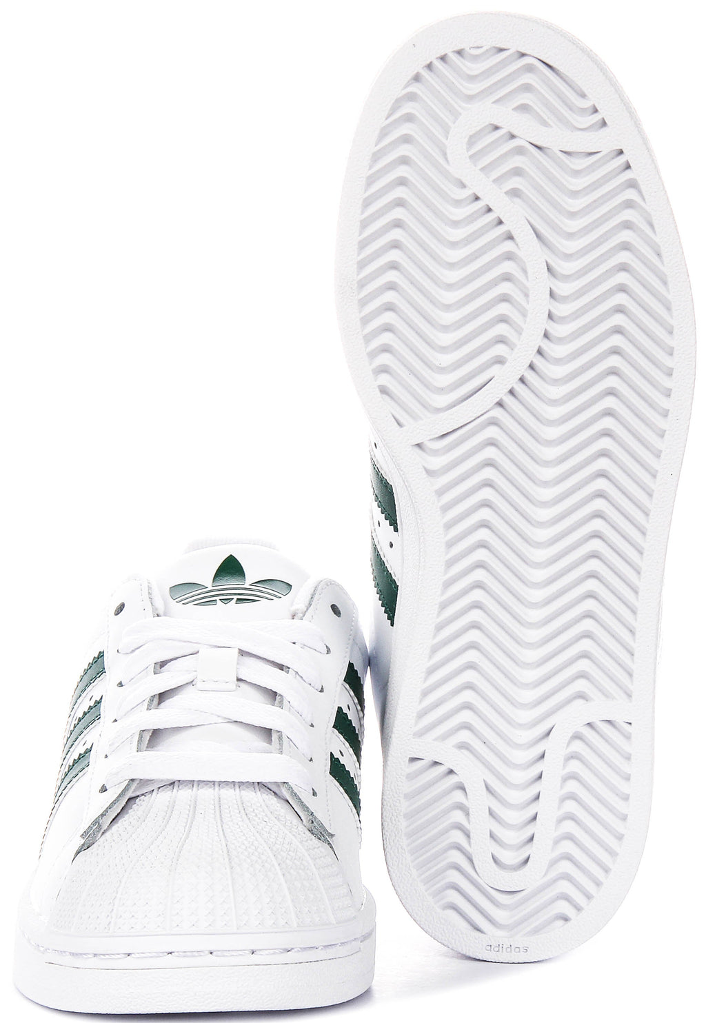 Adidas Superstar II J In White Green For Youth