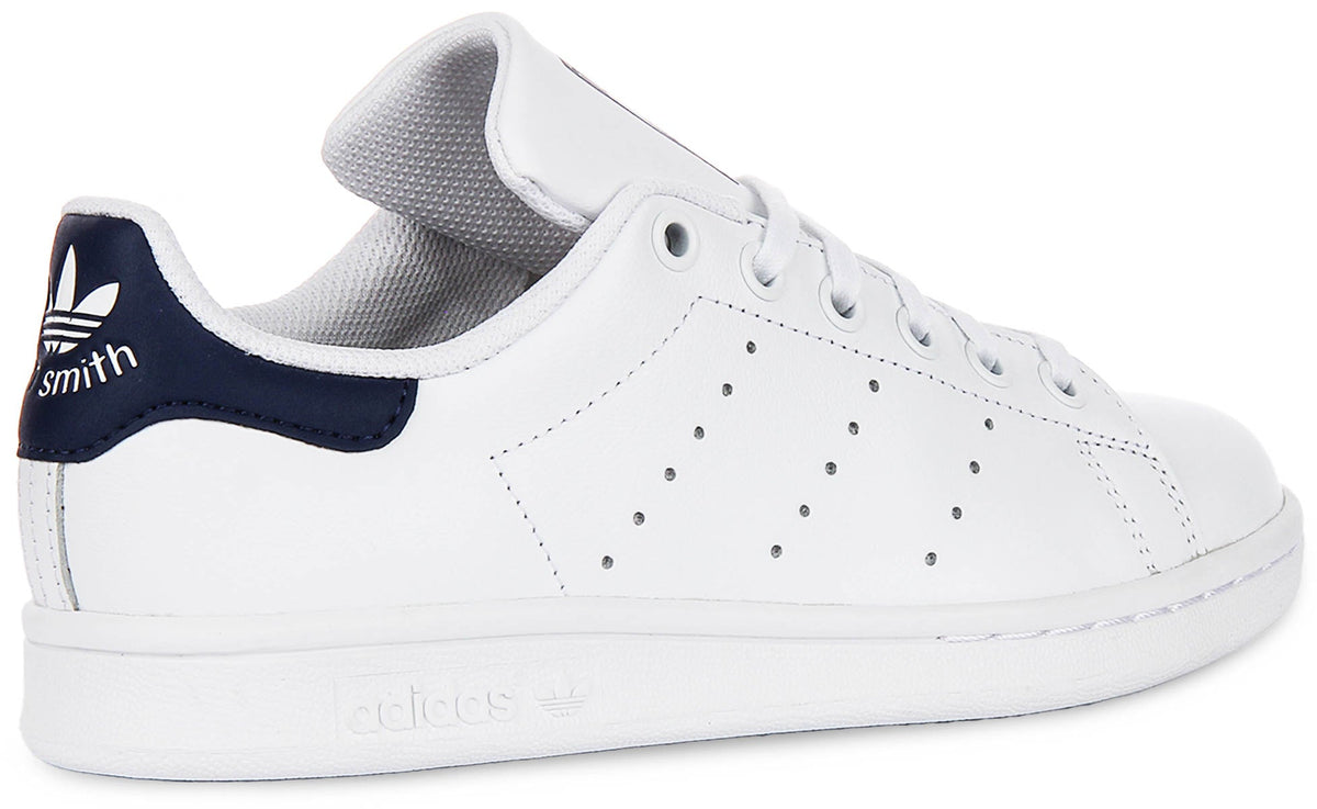 Adidas Stan Smith J In White Navy For Youth